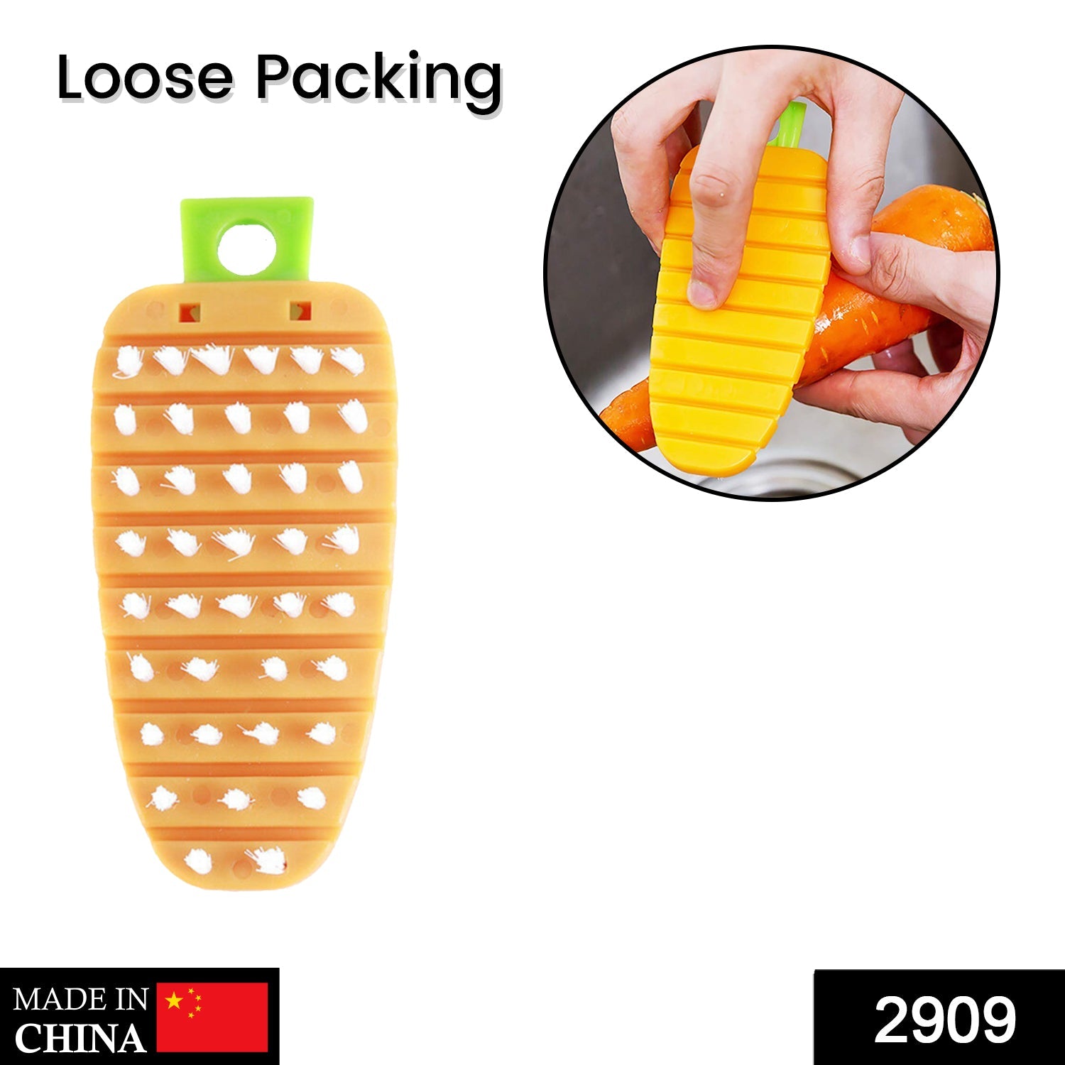 2909 Vegetable Scrubbing Brush, Vegetable Scrubber Non‑Toxic Fruit Brush Carrot Shape Vegetable Brush for Potato for Vegetable DeoDap 2909 Vegetable Scrubbing Brush, Vegetable Scrubber Non‑Toxic Fruit Brush Carrot Shape Vegetable Brush for Potato for Vegetable DeoDap
